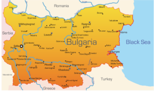 Mapa Bulharska